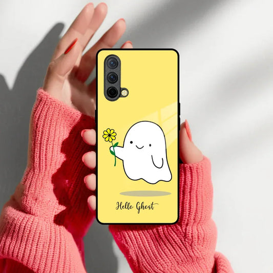 Ghost With Flower Glass Case Cover For OnePlus - ShopOnCliQ