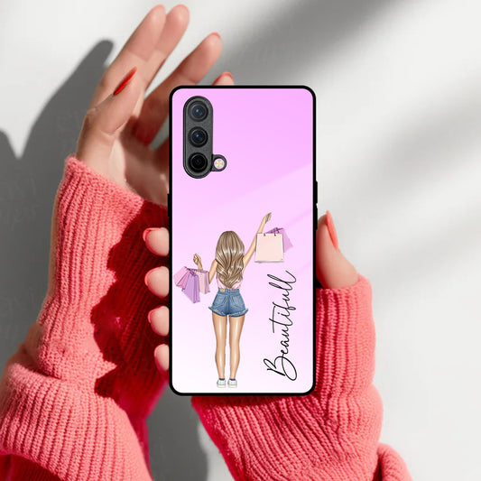 Girl With Bag Glass Case Cover For OnePlus