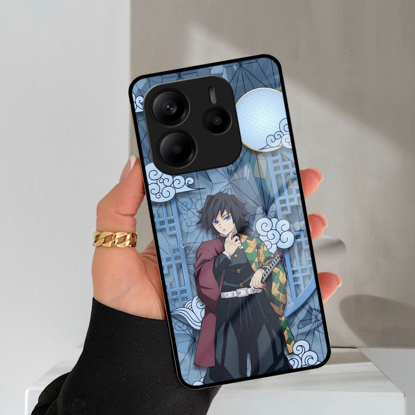 Giyu Tomioka Glass Case Cover For Redmi