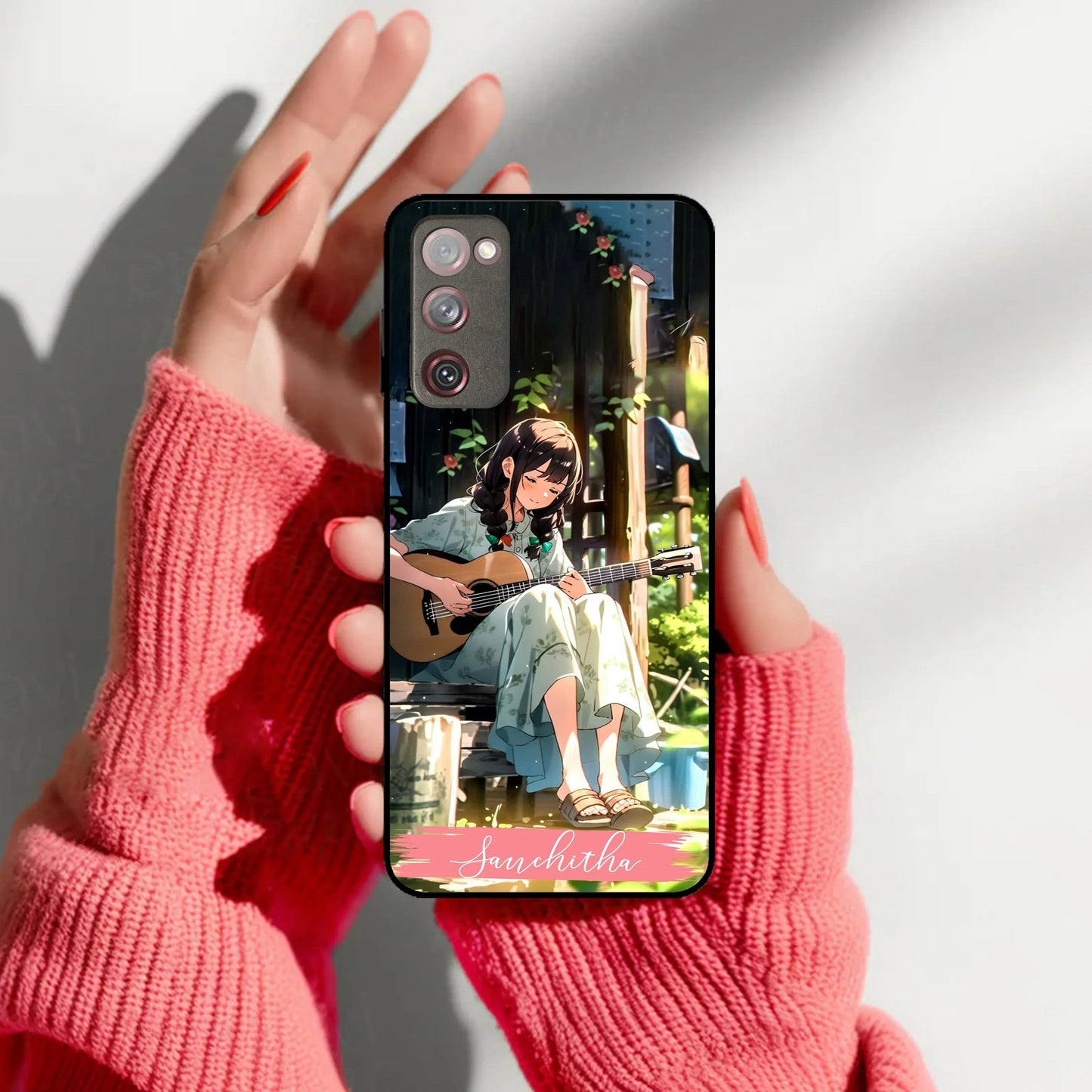 Guitar Girl Glossy Metal Case Cover For Samsung - ShopOnCliQ