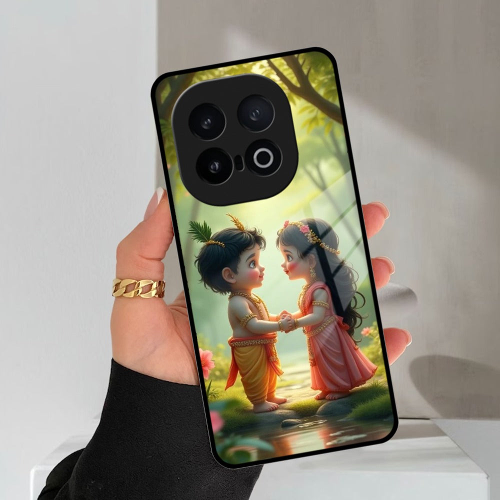 Heavenly Bond Glass Case Cover For iQOO