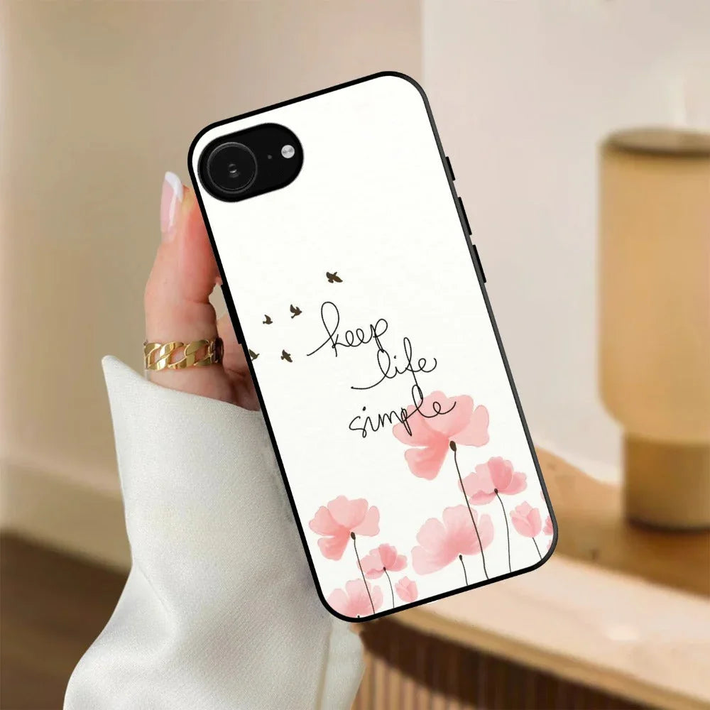 Keep Life Simple Glossy Metal Case Cover For iPhone - ShopOnCliQ