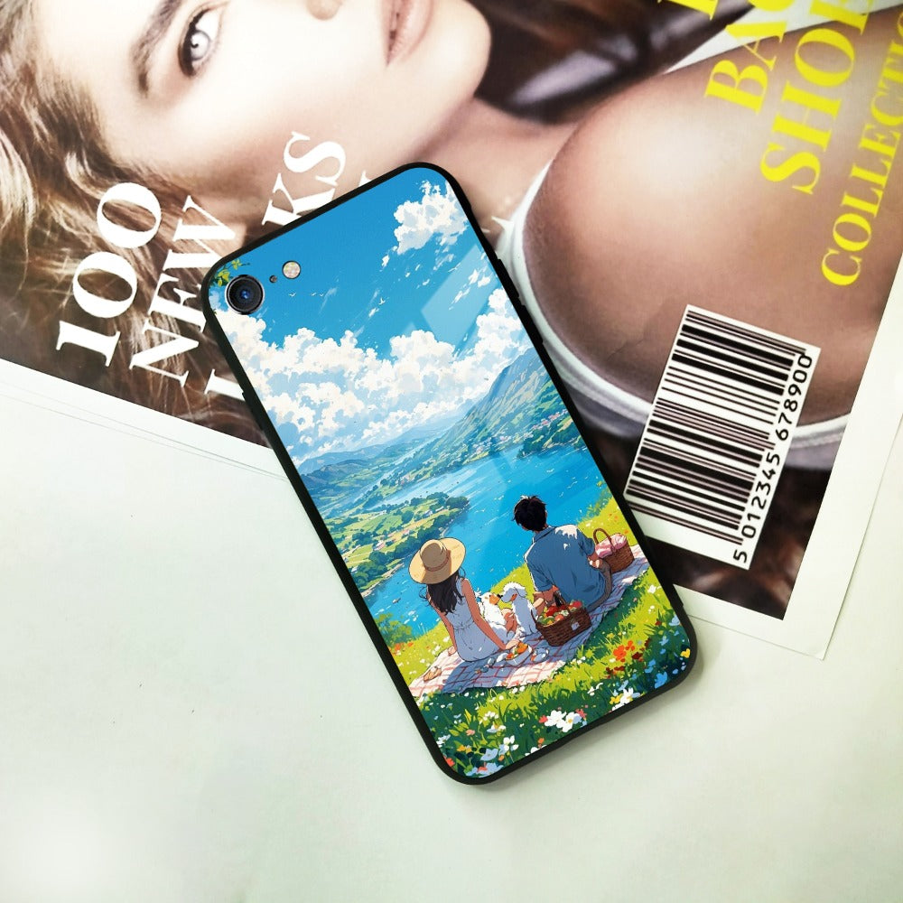 Lakeside Whimsy Glass Case Cover For iPhone