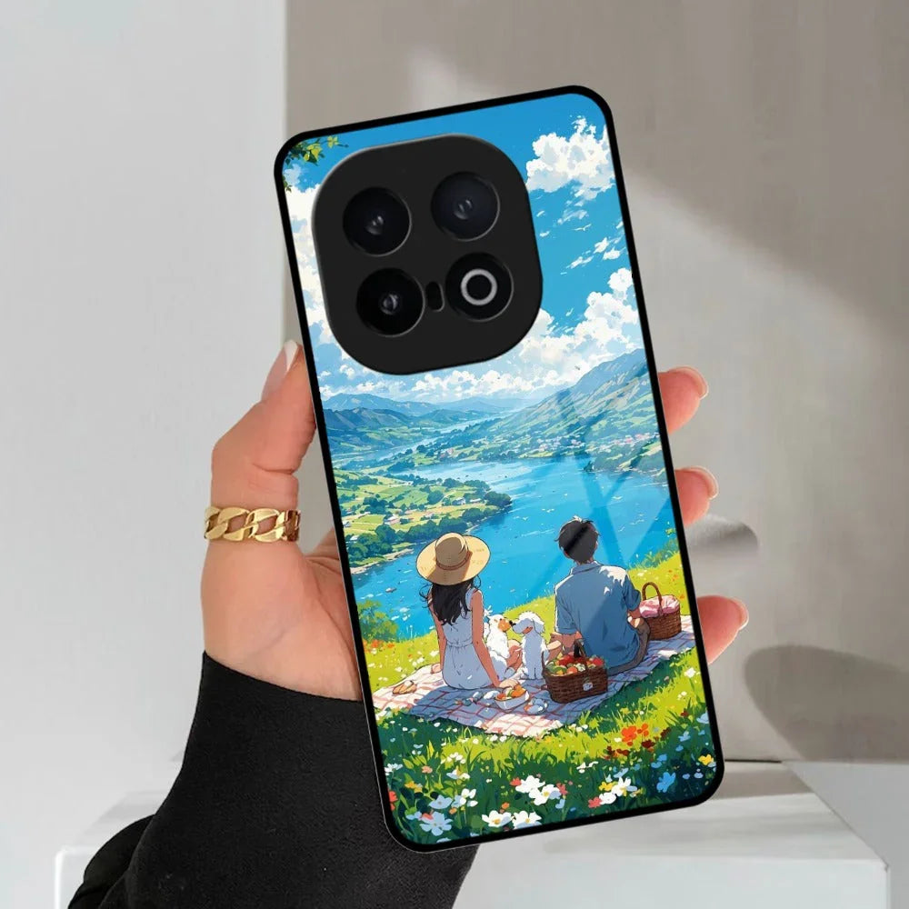 Lakeside Whimsy Glass Case Cover For iQOO - ShopOnCliQ