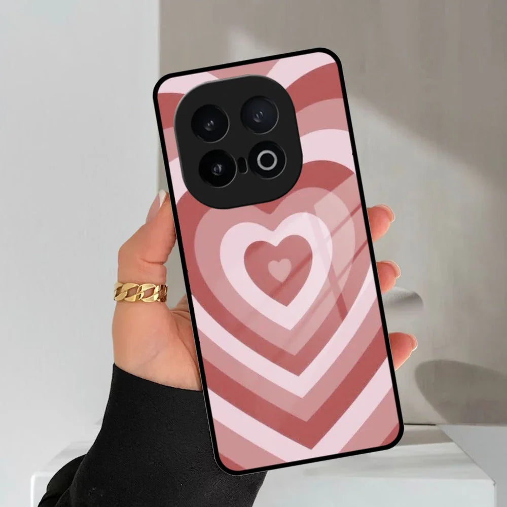 Latte Love Patter Glass Case Cover - Brown For iQOO - ShopOnCliQ