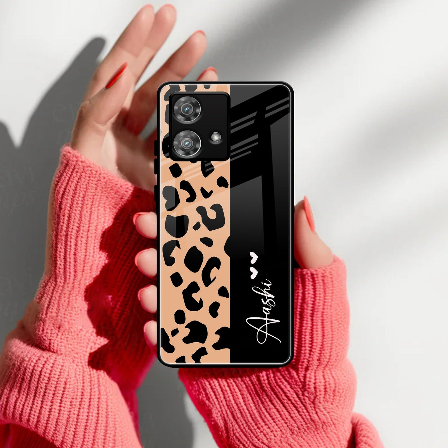 Leopard Glass Case Cover For Motorola