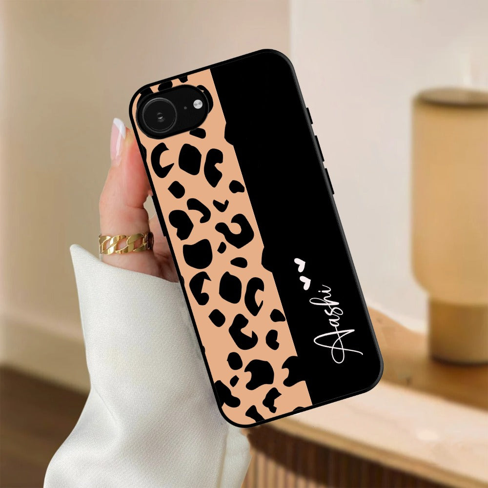 Leopard Glossy Metal Case Cover For iPhone