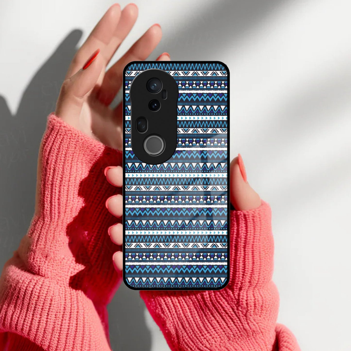 Mandala Glass Case Cover For Vivo