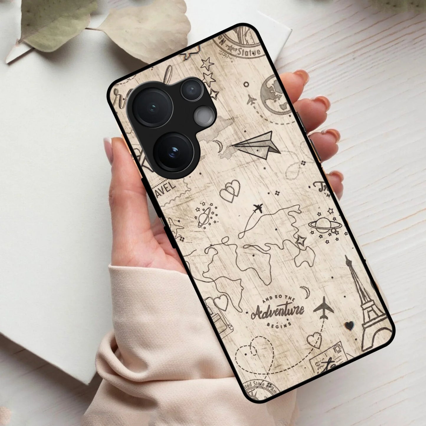 Map Mania Glass Case Cover For Vivo - ShopOnCliQ