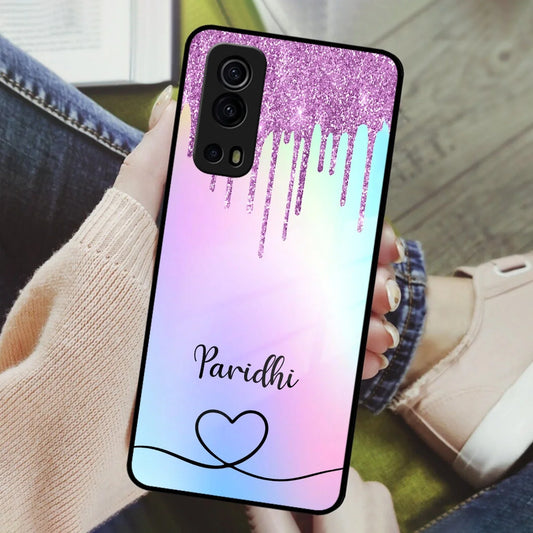 MultiColor Glitter Glass Case For Vivo - ShopOnCliQ
