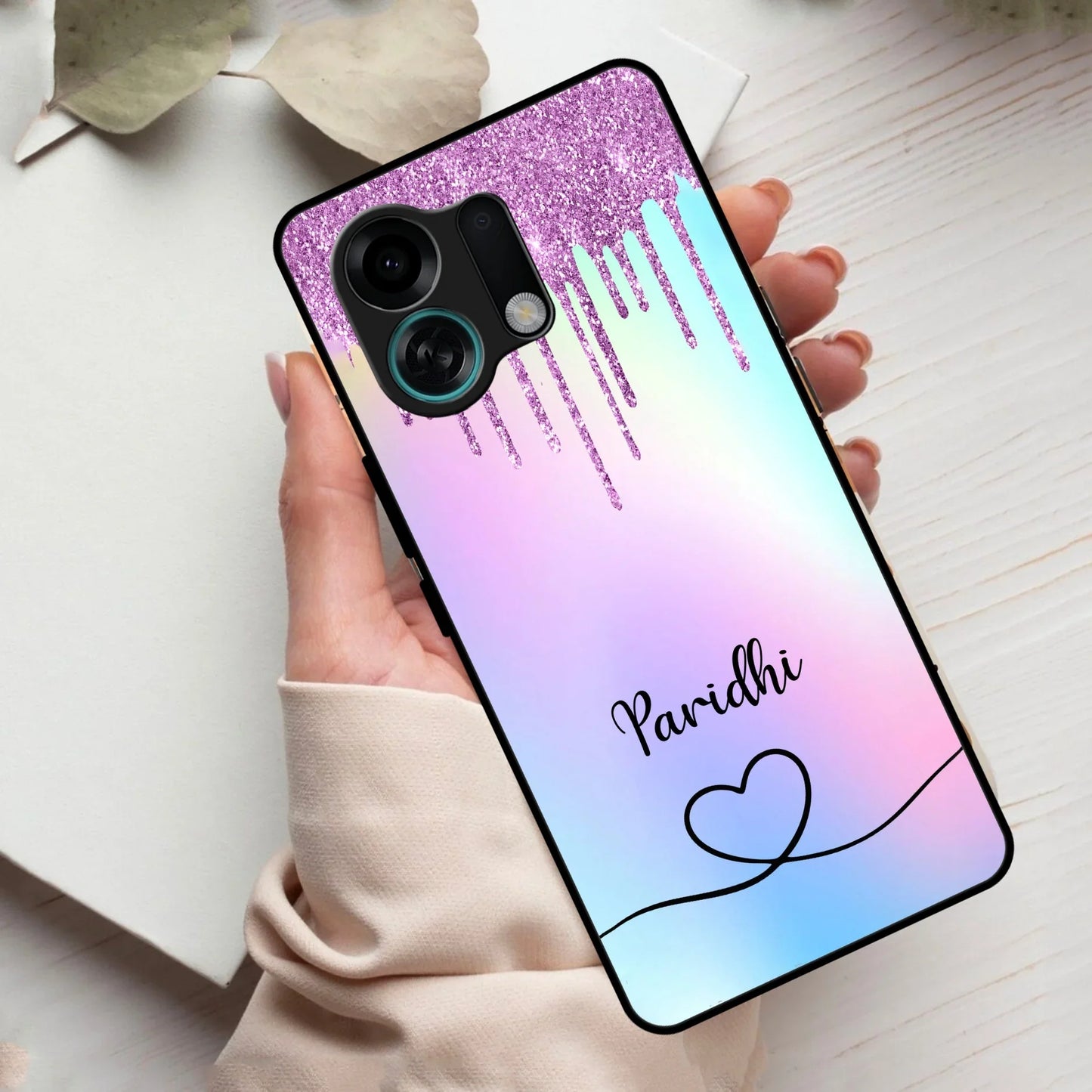 MultiColor Glitter Glass Case For Oppo - ShopOnCliQ