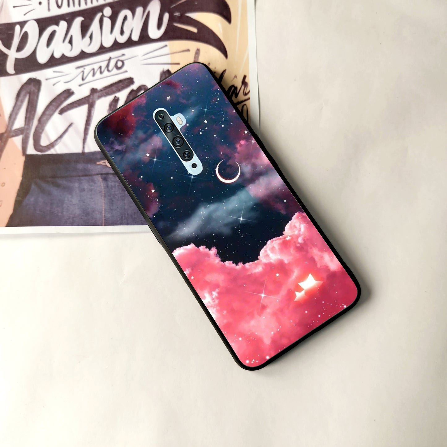 Aesthetic Cloud Glass Case Cover For Oppo