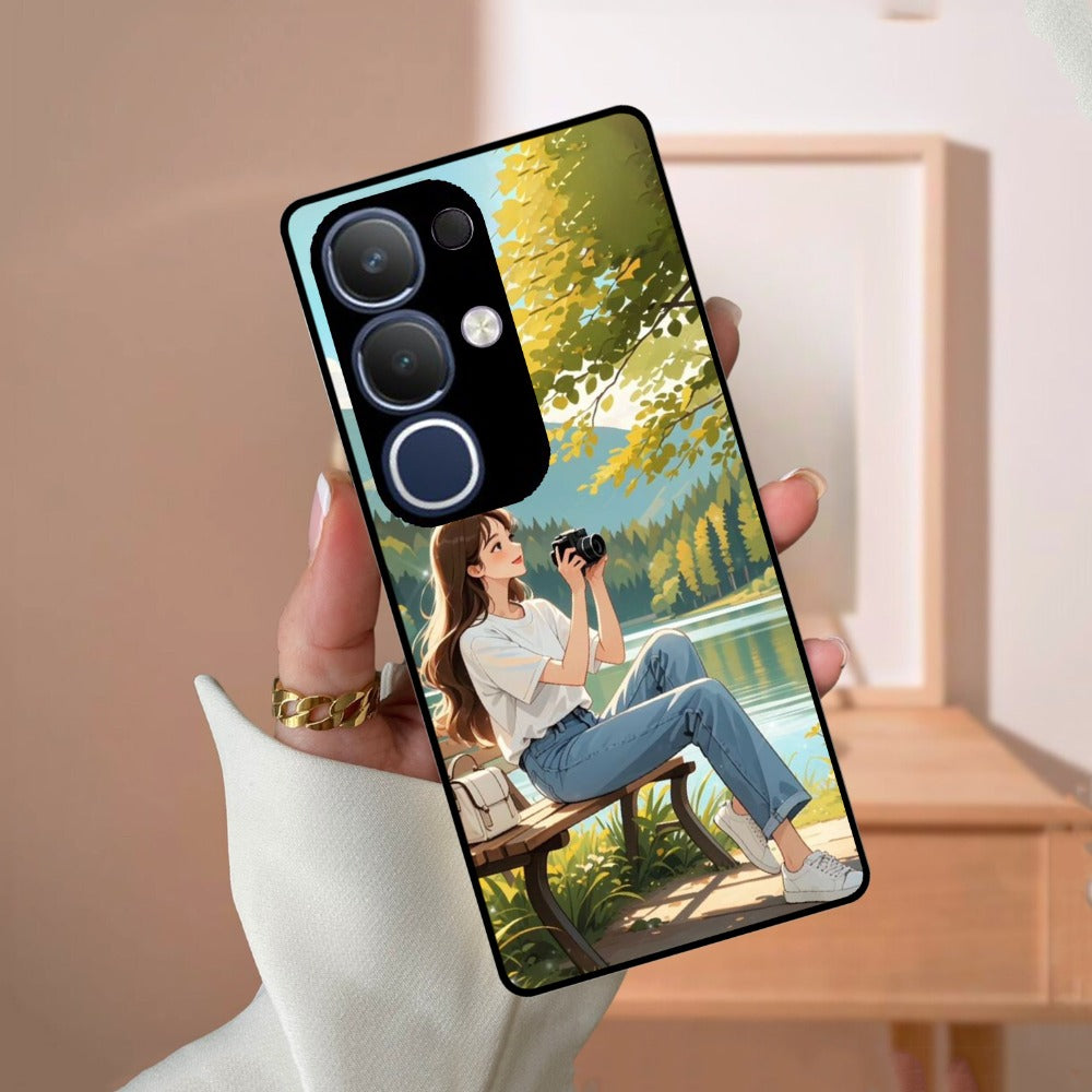 Nature’s Frame Glossy Metal Case Cover For Vivo