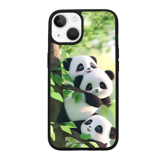 Panda Glossy Metal Case Cover For Vivo