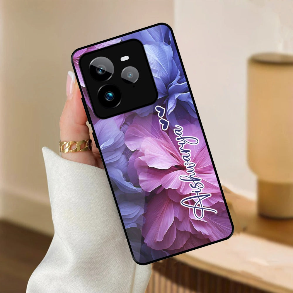 Perfect Customized Floral Glossy Metal Case Cover For Realme