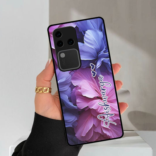 Perfect Customized Floral Glossy Metal Case Cover For Vivo
