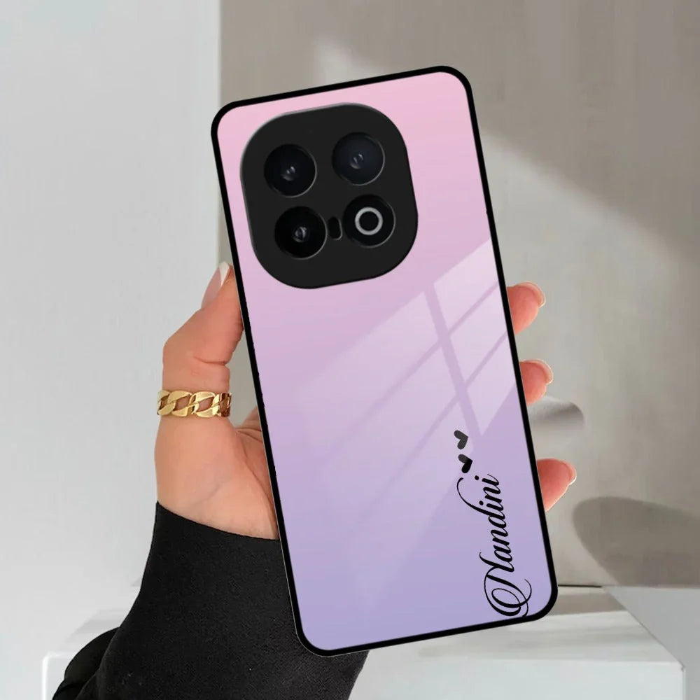 Pink Gradient Glass Case Cover For iQOO - ShopOnCliQ