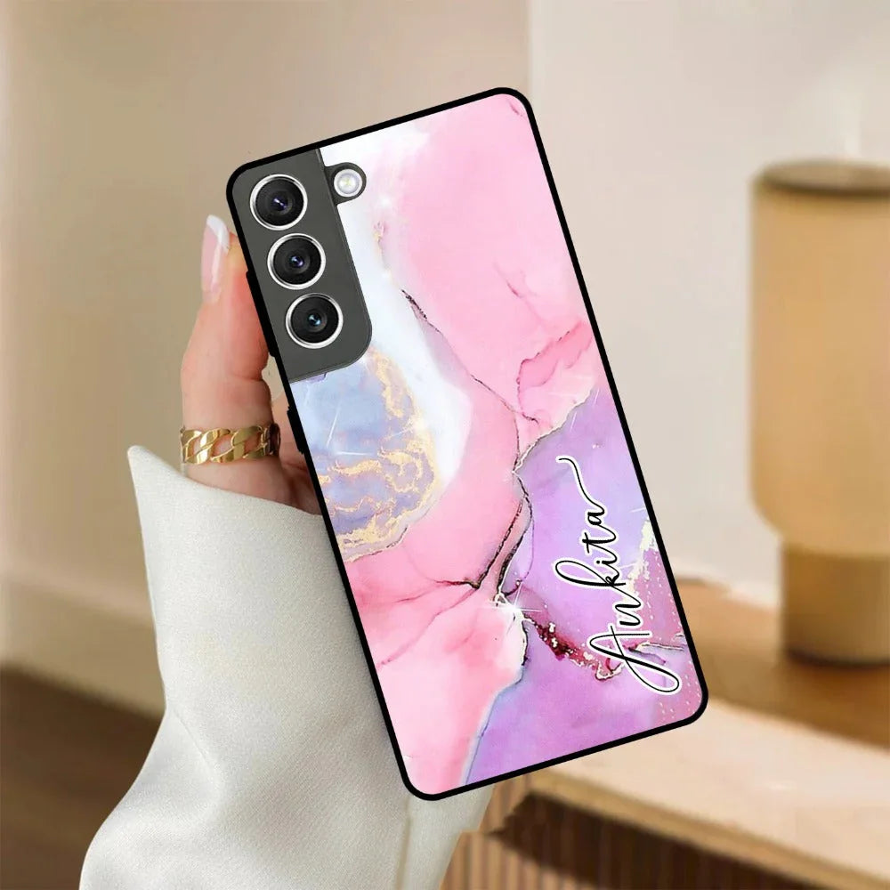 Pink Marble Glossy Metal Case Cover For Samsung - ShopOnCliQ