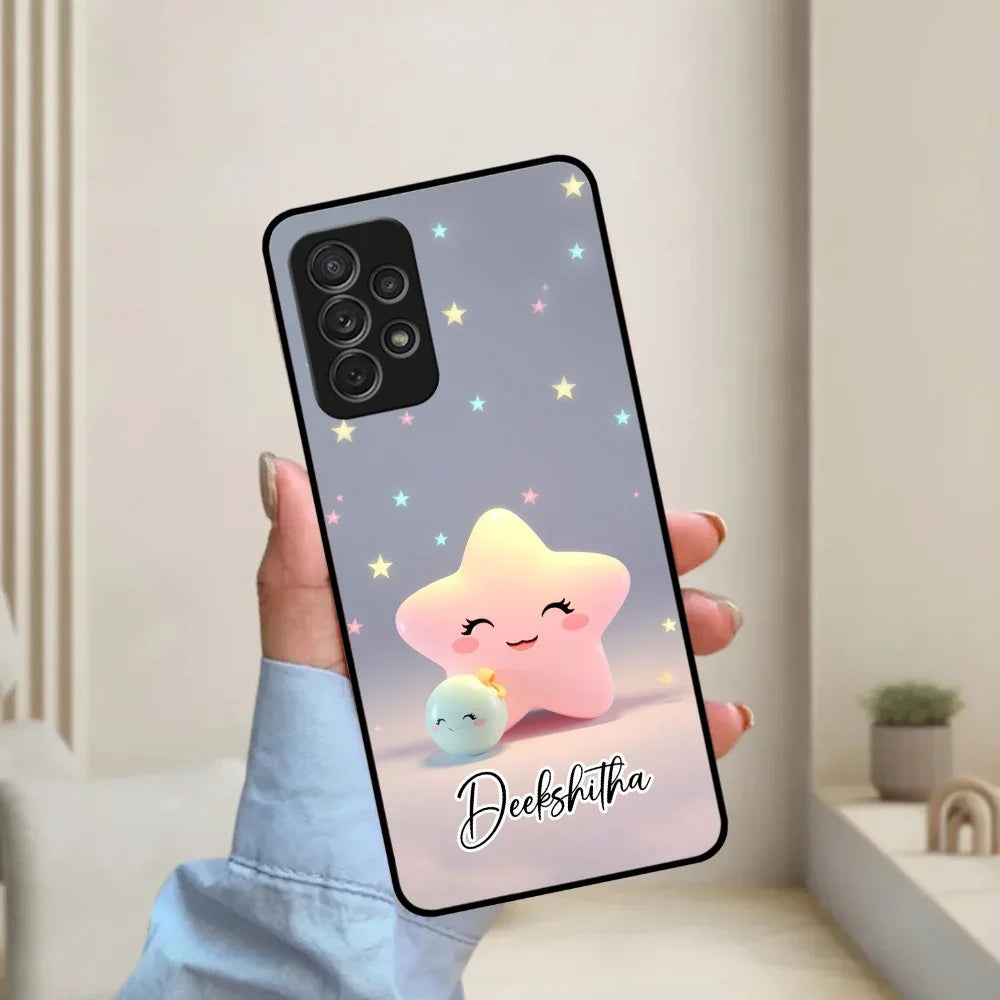 Pink Star Glossy Metal Case Cover For Samsung - ShopOnCliQ