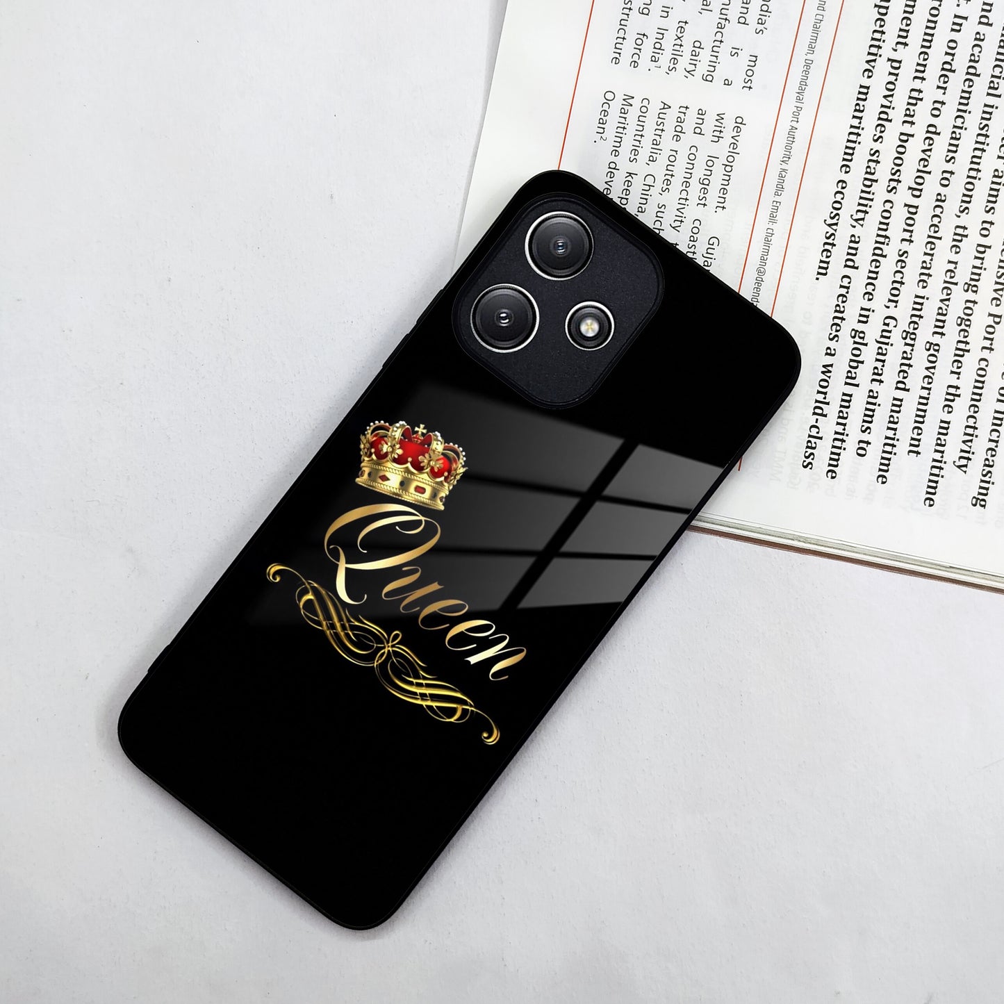 Cute Queen With Crown Glass Case For Redmi/Xiaomi