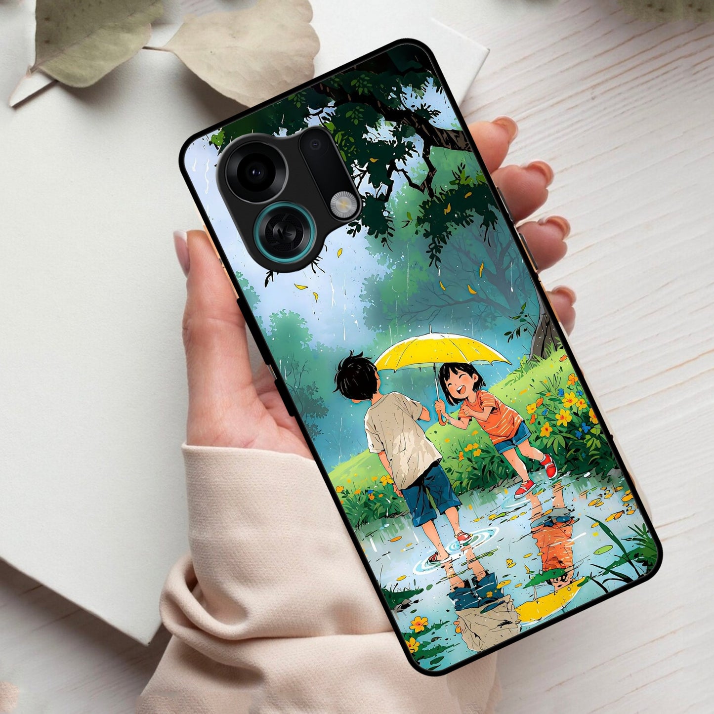 Raindrop Moments Glass Case Cover For Oppo