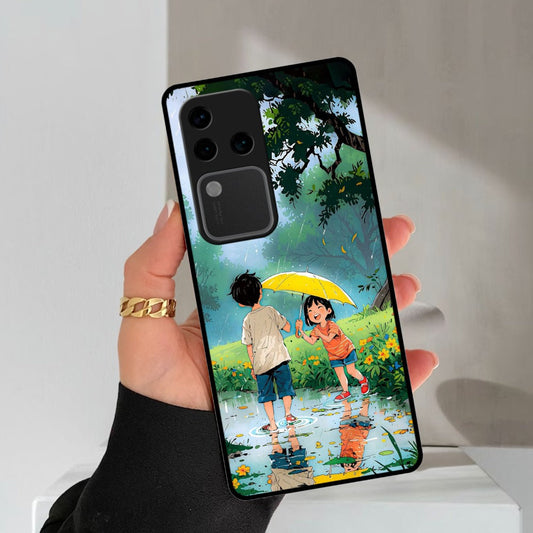 Raindrop Moments Glossy Metal Case Cover For Vivo