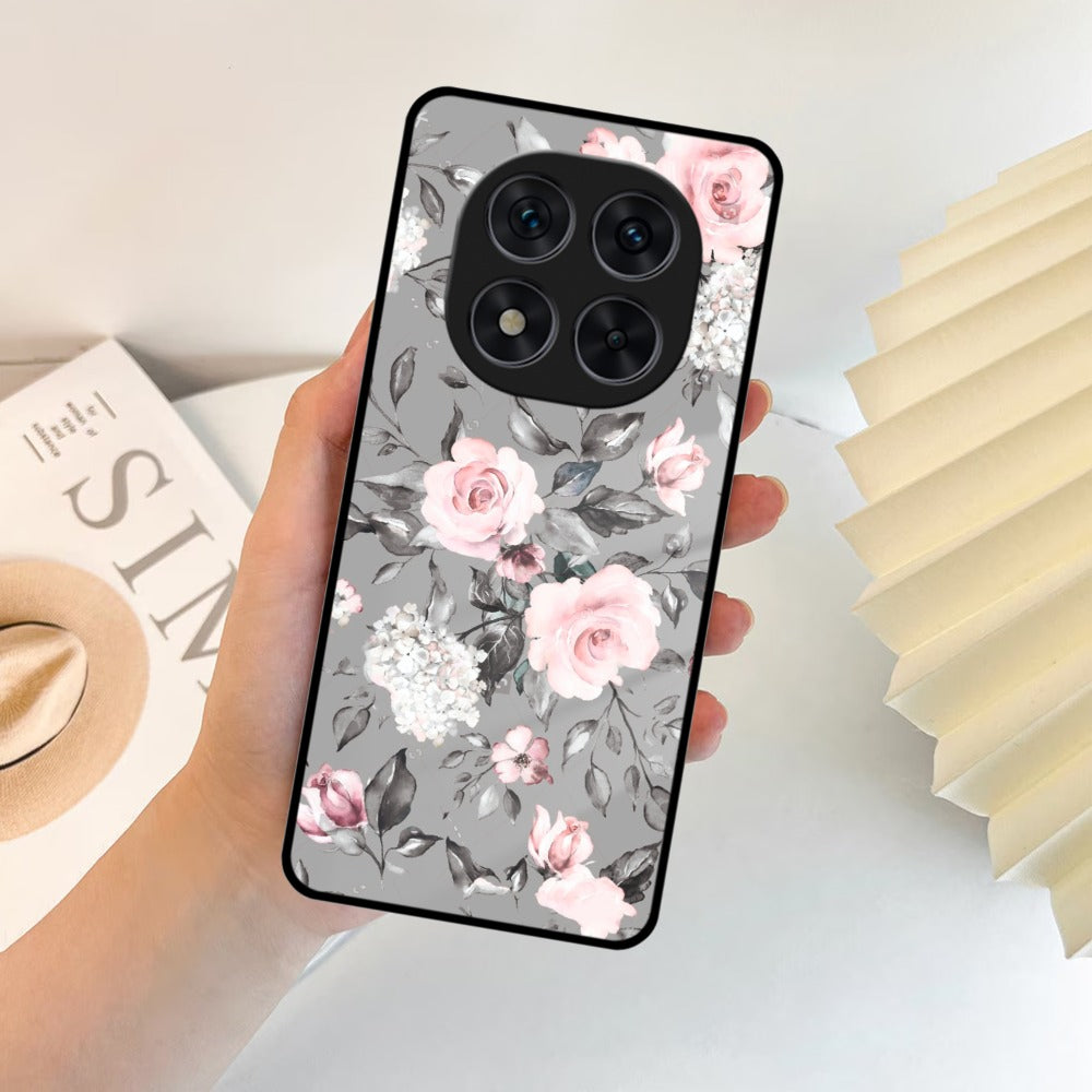 Retro Floral Glossy Glass Case Cover V2 For Poco - ShopOnCliQ