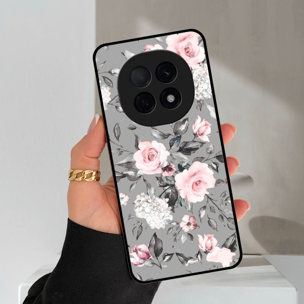 Retro Floral Glossy Metal Case Cover V2 For Oppo