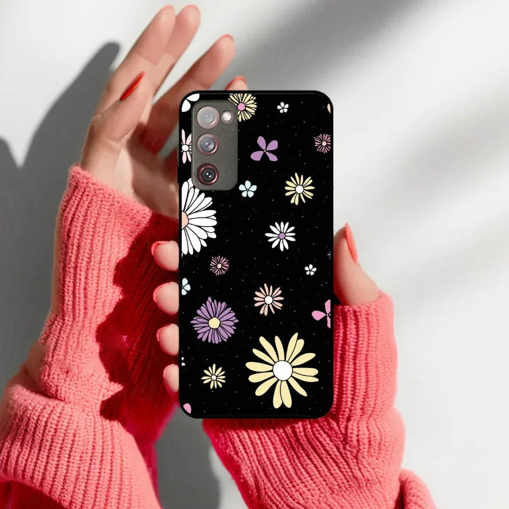 Seamless Floral Glossy Metal Case Cover For Samsung - ShopOnCliQ