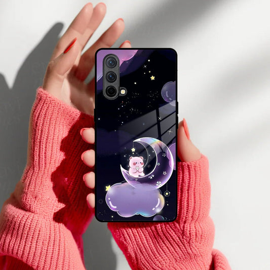 Sky Panda Design Glass Phone Case Cover For OnePlus