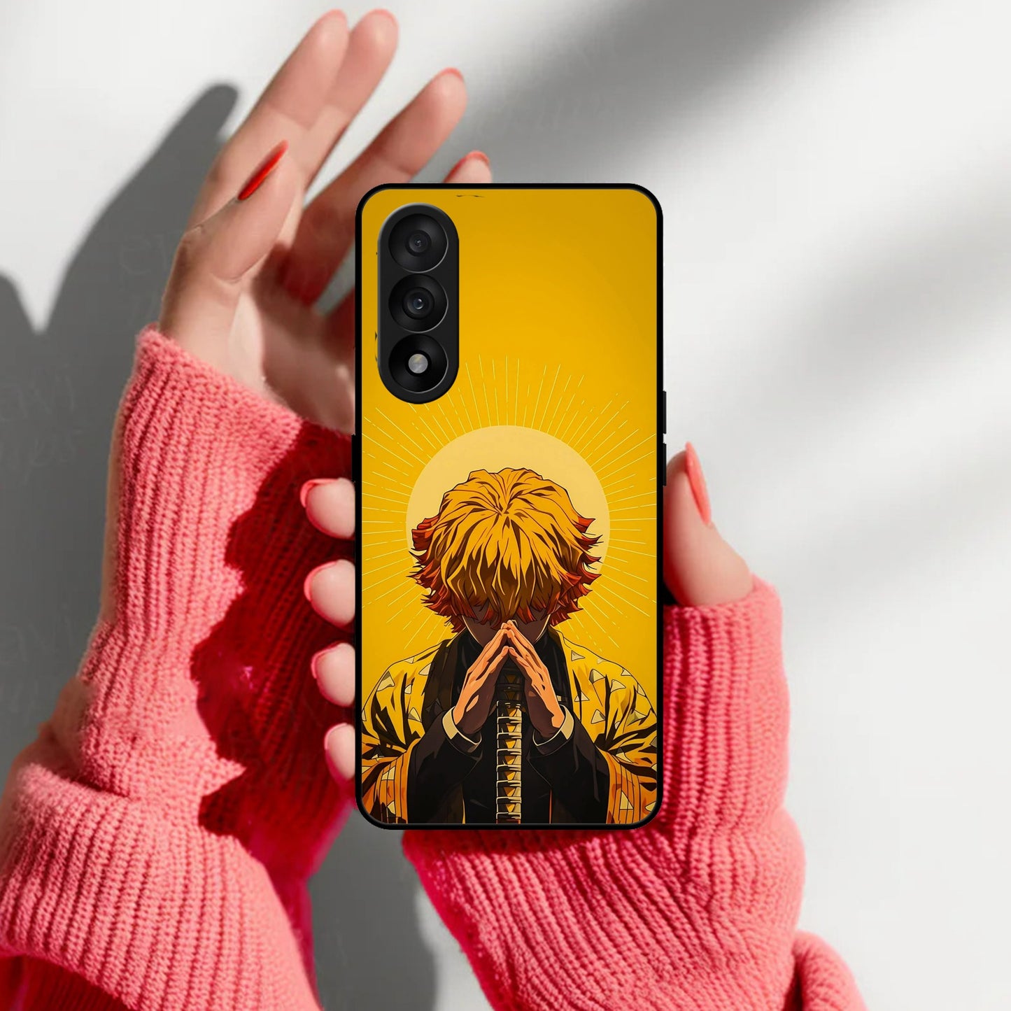 Sleepy Slayer Glass Case Cover For OnePlus