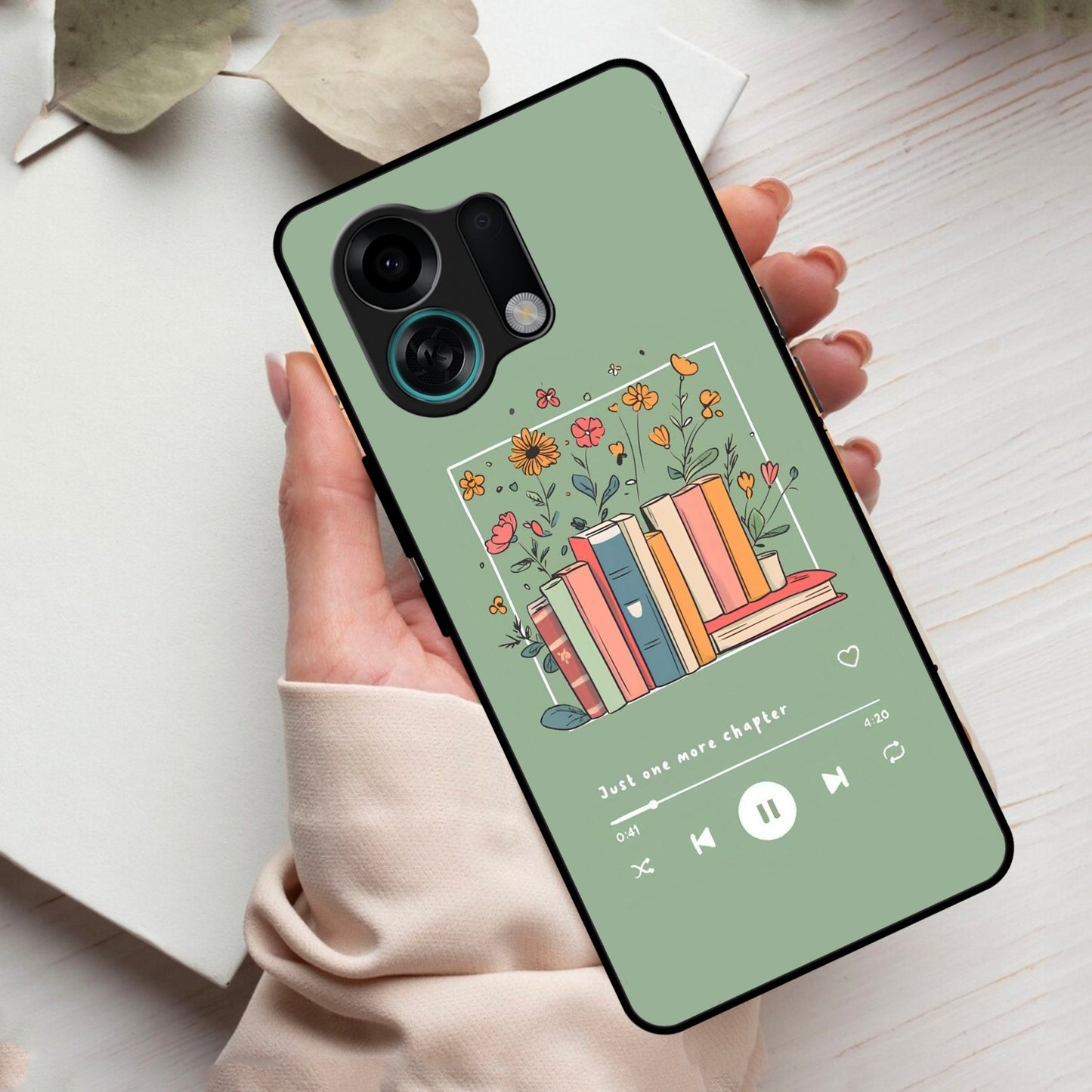 Soft Volume Stories Glass Case Cover For Oppo