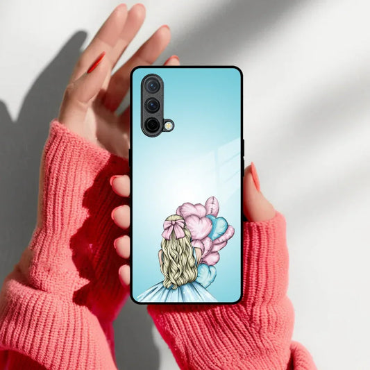 Styles Girl With Balloon Glass Case For Oneplus - ShopOnCliQ