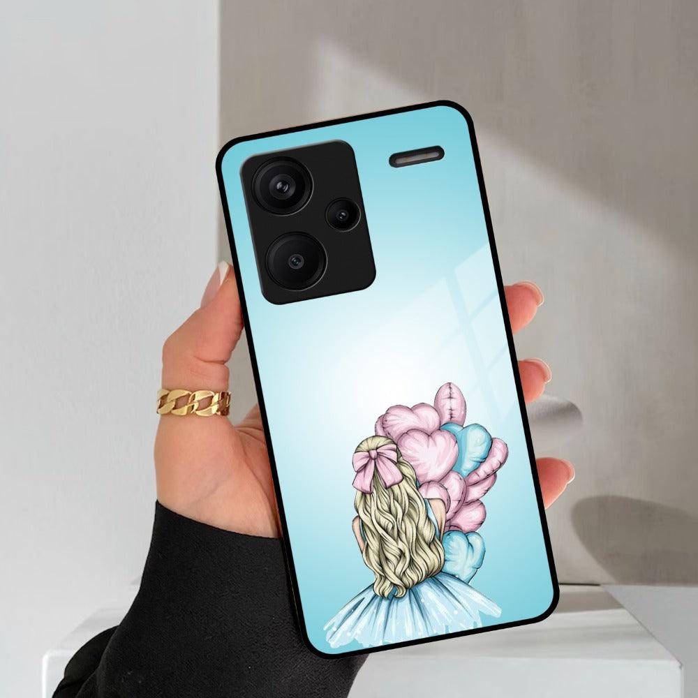 Styles Girl With Balloon Glass Case For Mi 11i - ShopOnCliQ