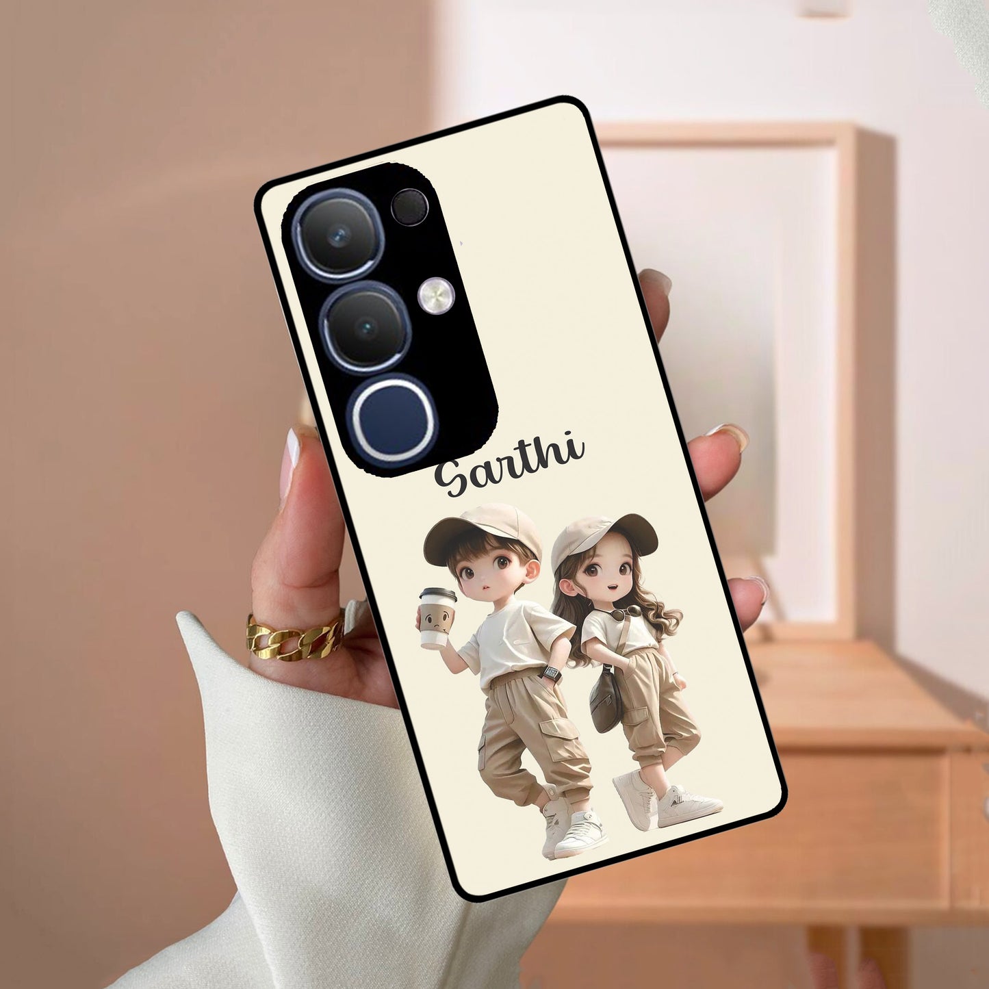 Sweet Harmony Glossy Metal Case Cover For Vivo