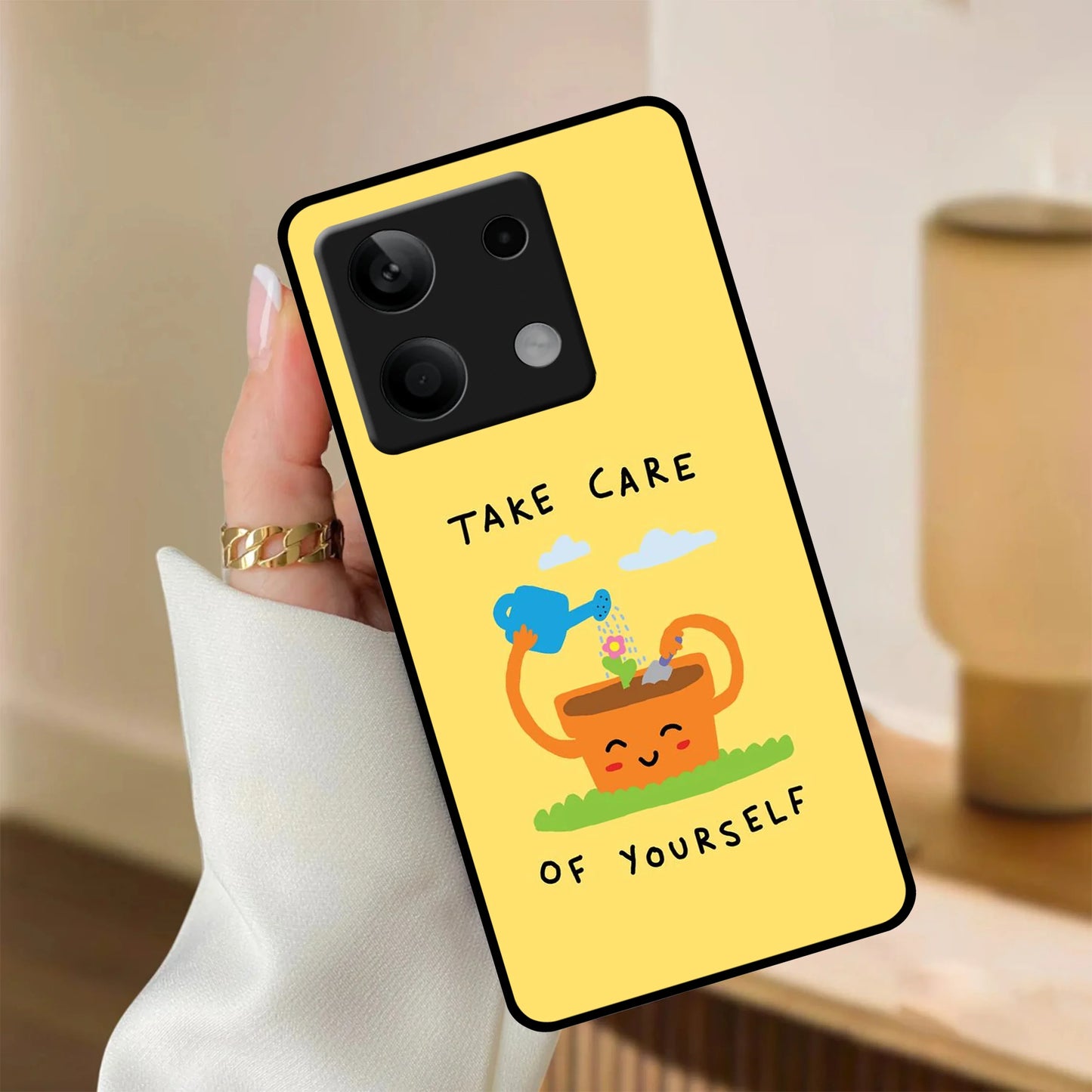 Take Care Glossy Metal Case Cover For Redmi - ShopOnCliQ