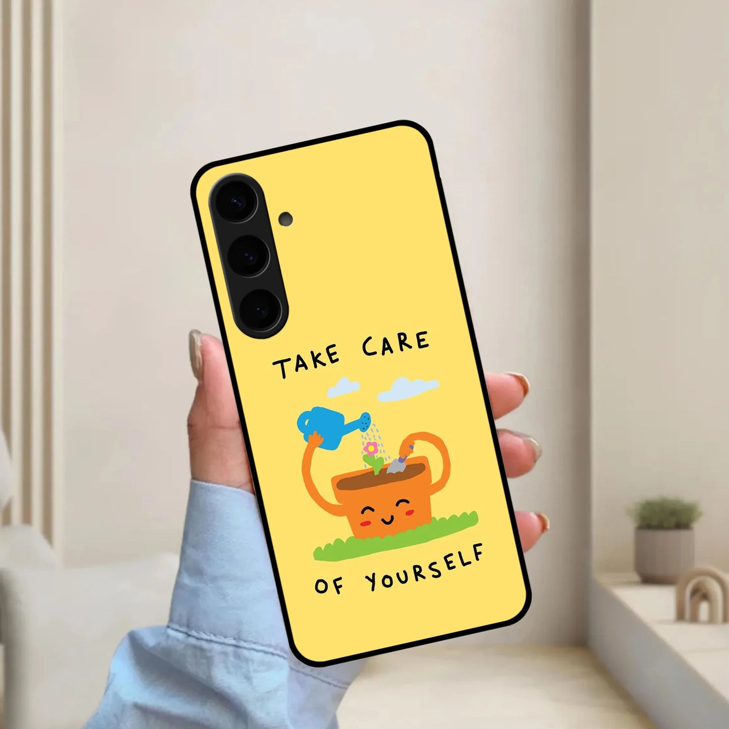 Take Care Glossy Metal Case Cover For Samsung - ShopOnCliQ