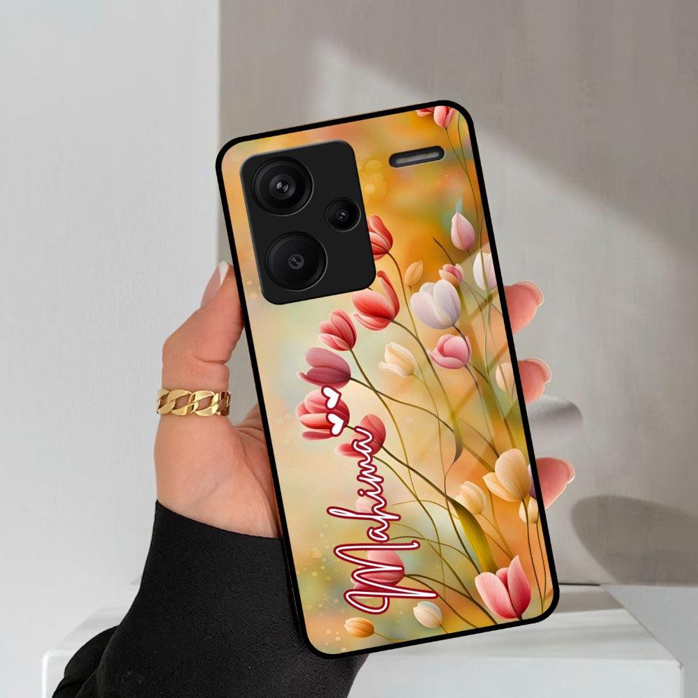 Tulip Floral Glass Case Cover For Redmi 12 4G - ShopOnCliQ