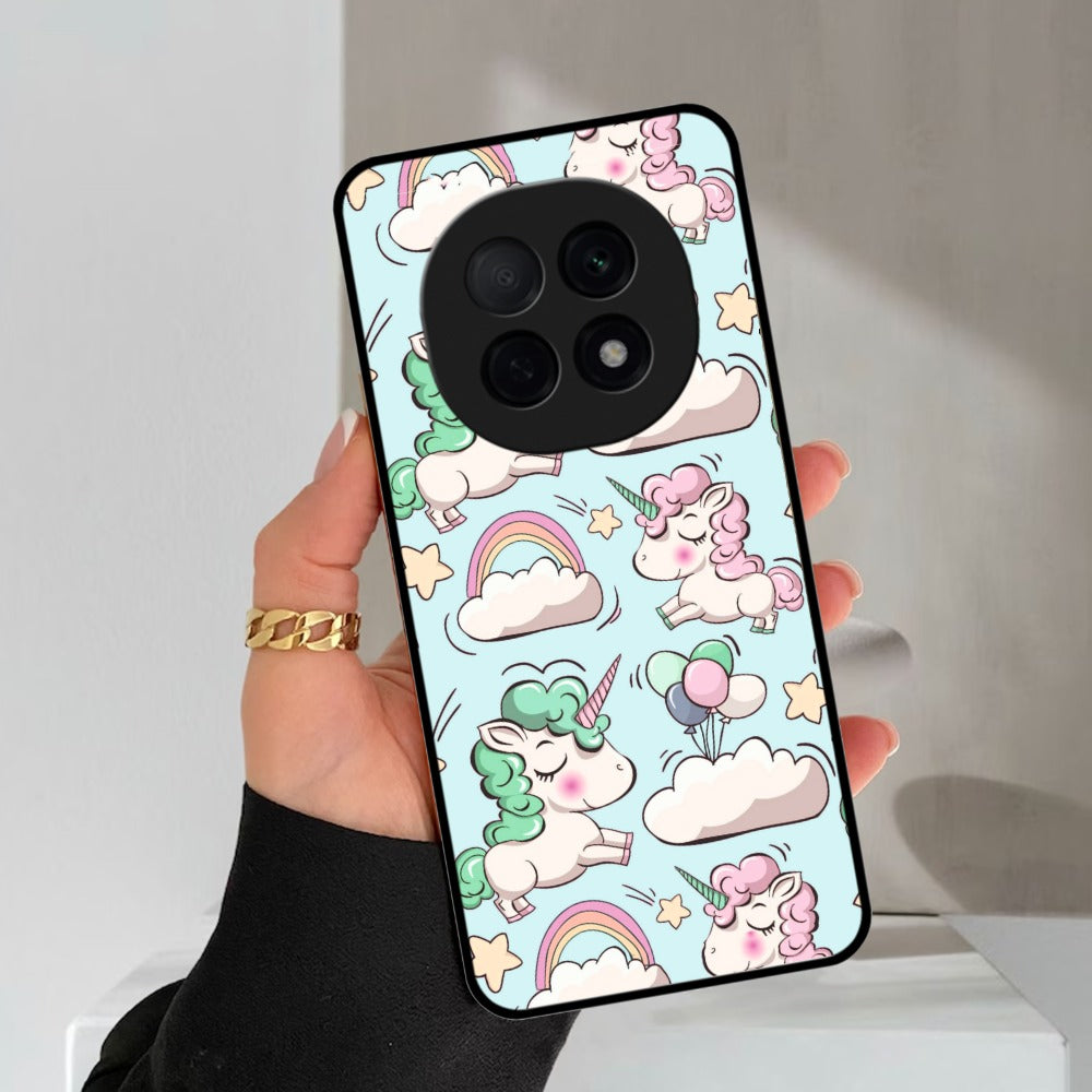 Unicorn Print Glossy Metal Case Cover For Oppo