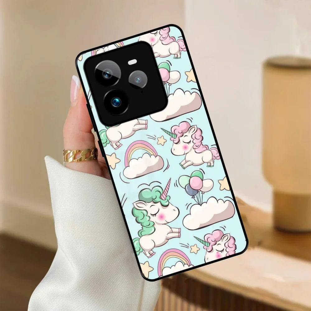 Unicorn Print Glossy Metal Case Cover For Realme - ShopOnCliQ