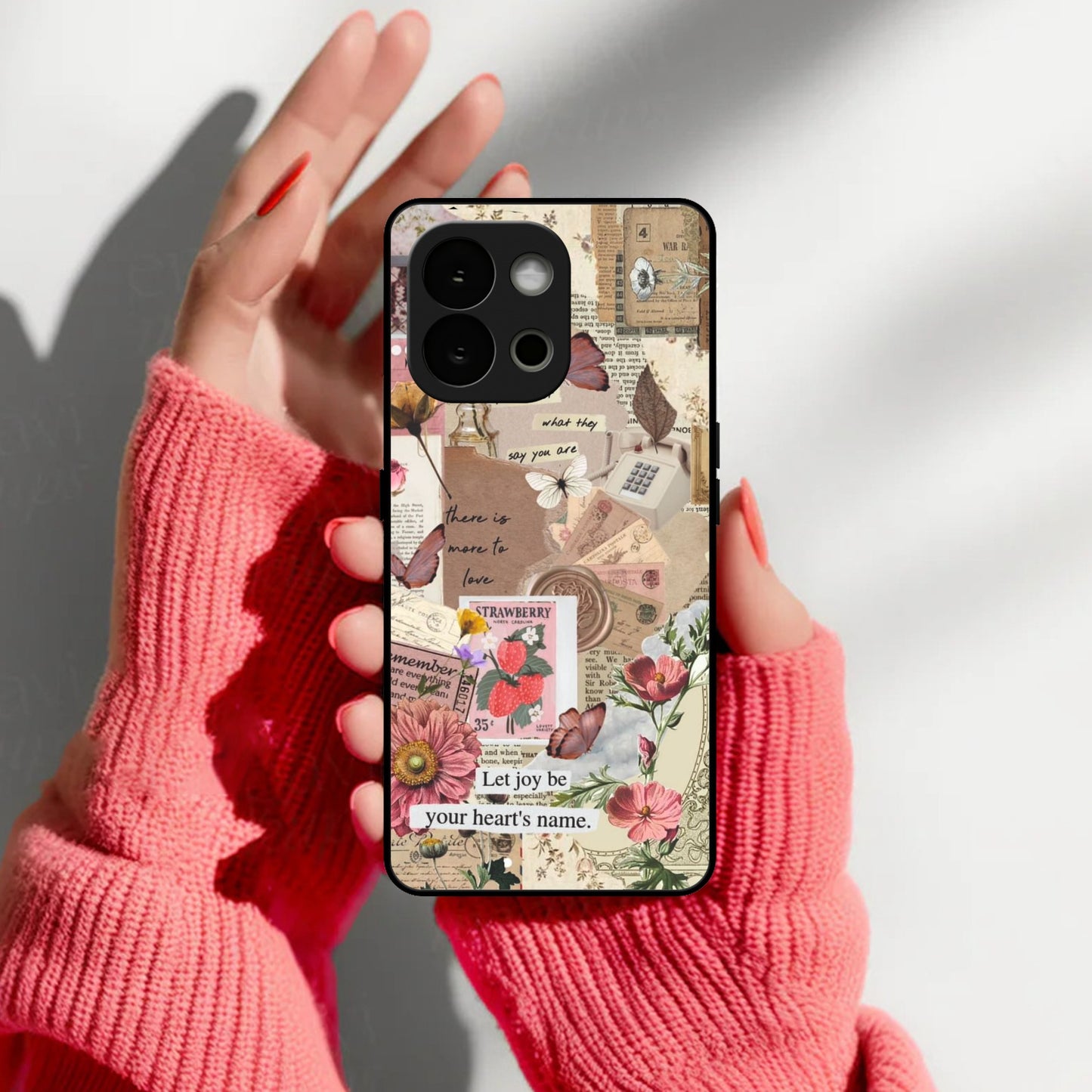 Vintage Vibes Glass Case Cover For OnePlus