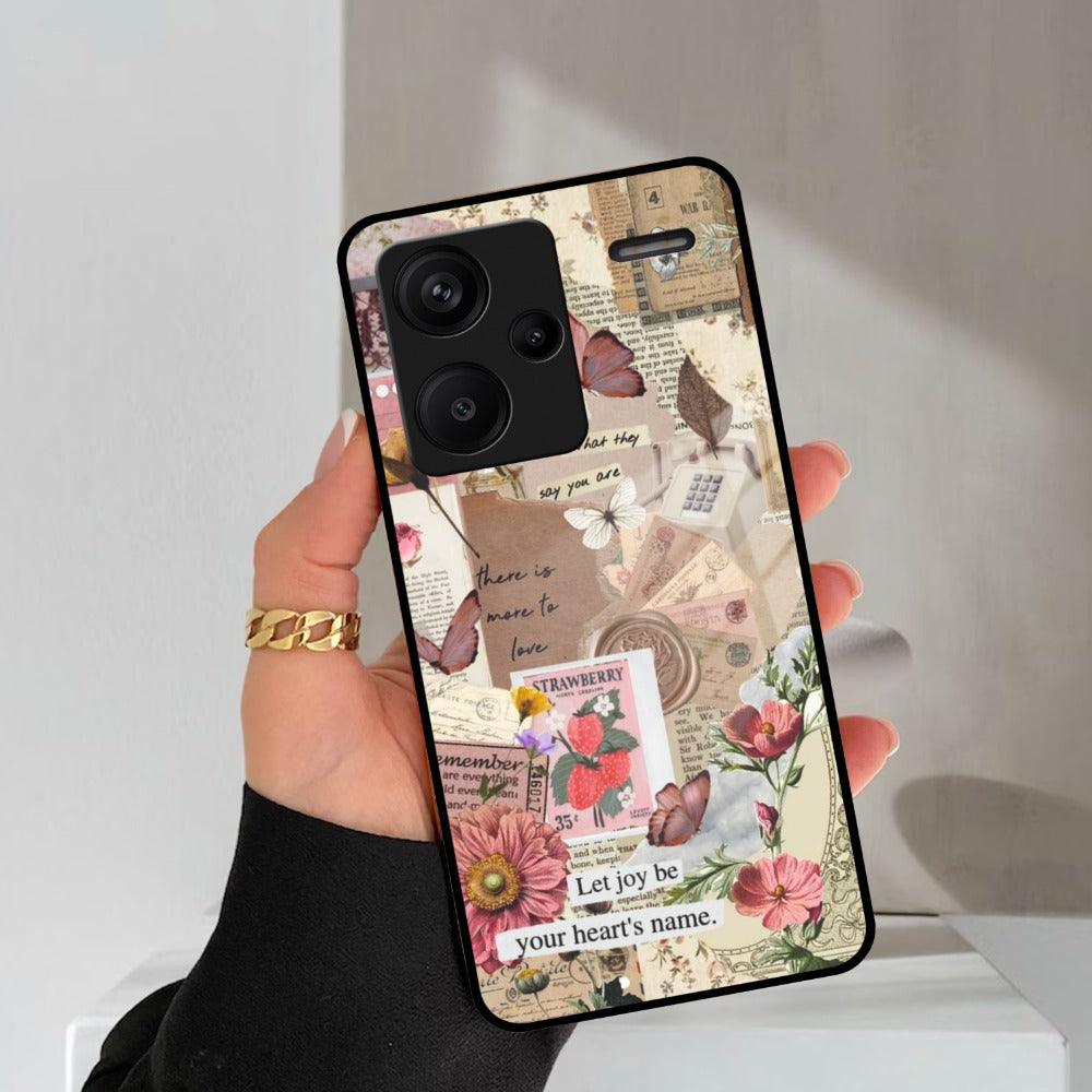 Vintage Vibes Glass Case Cover For Redmi 12 4G - ShopOnCliQ