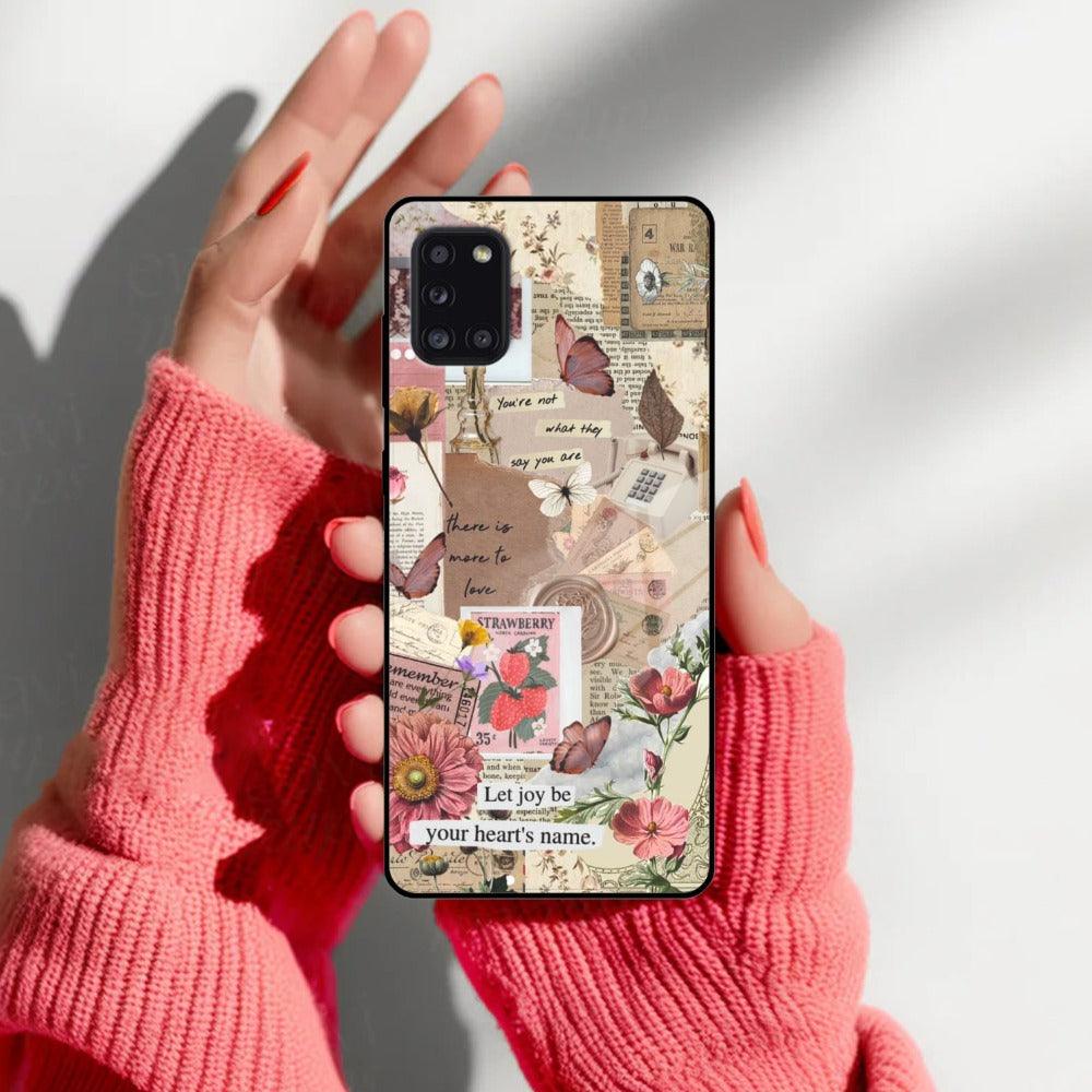 Vintage Vibes Glass Case Cover for Samsung