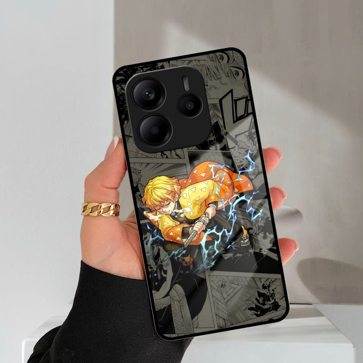 Zenitsu Manga Glass Case Cover For Redmi