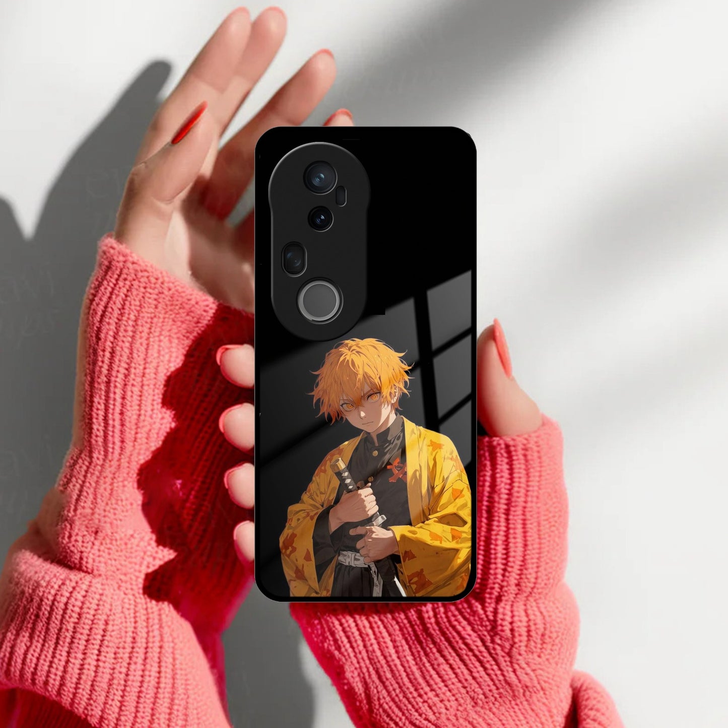 Zenitsu Storm Glass Case Cover For Vivo