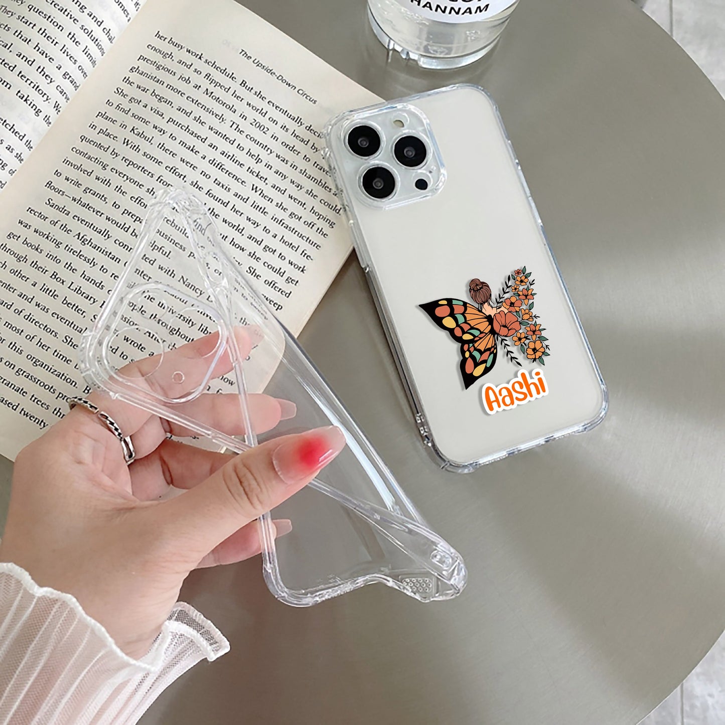 Butterfly  Customize Transparent Silicon Case For Vivo