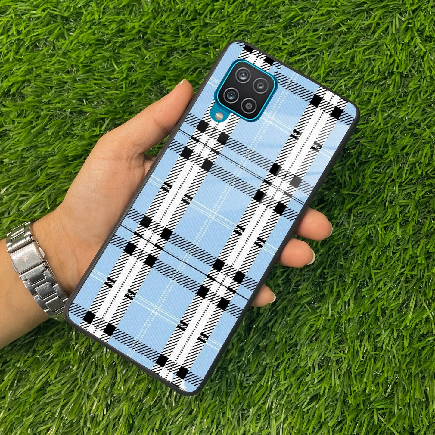 Check Glass Phone Case And Cover For Samsung