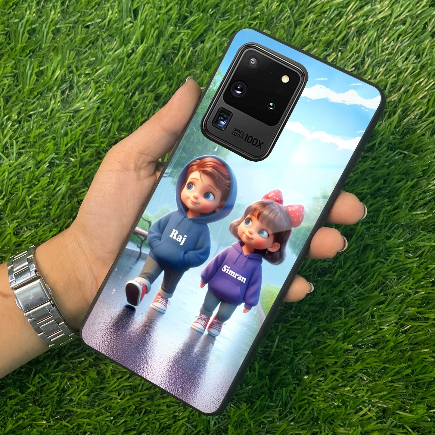 Couple Glass Case Cover For Samsung