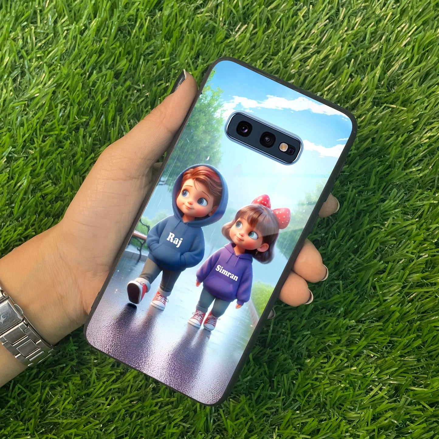 Couple Glass Case Cover For Samsung