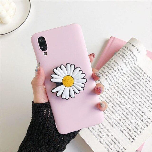 Cute Daisy Flower Bracket Case With Holder For Samsung
